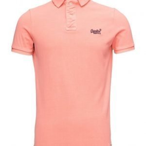 Superdry Vintage Destroyed S/S Pique Po lyhythihainen pikeepaita