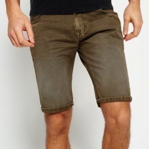 Superdry Worn Wash Farkkushortsit Vihreä