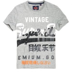 Superdry Xl Premium Goods T-paita Harmaa