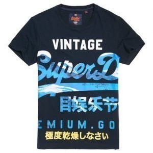 Superdry Xl Premium Goods T-paita Laivastonsininen