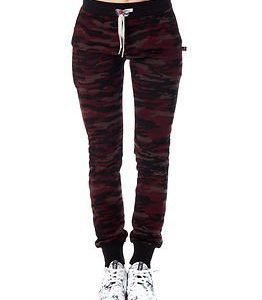 Sweet Pants Slim Print Camouflage Bordeaux