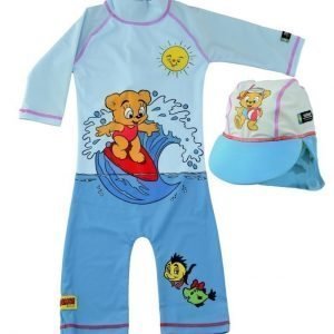 Swimpy UV-asu+hattu Bamse Blue