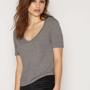 T By Alexander Wang Classic Cropped Tee T-Paita Heather Grey