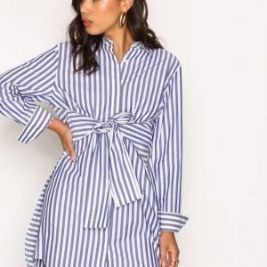 T By Alexander Wang L / S Tie Front Collared Dress Loose Fit Mekko Raidallinen