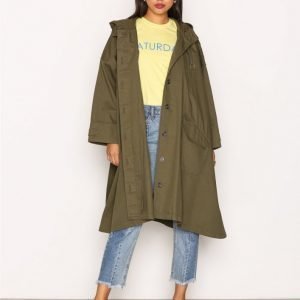 T By Alexander Wang Oversized Coat Parkatakki Monivärinen