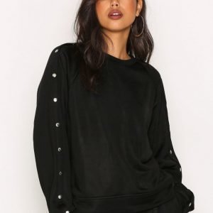 T By Alexander Wang Sleek French Crewneck Svetari Black