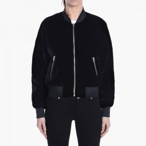 T by Alexander Wang Rayon Silk Velvet Bomber