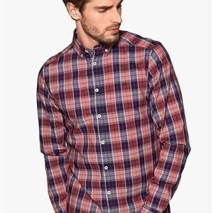 Tailored & Original Fullham Check Shirt 0907 Ruby Red