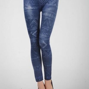 Tattoo Pattern Blue jeans print leggings