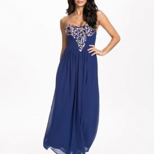 Te Amo Deep V Embellished Bustier Maxi Dress