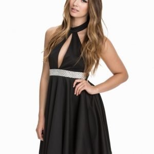 Te Amo Halterneck Keyhole Diamont Scuba Dress