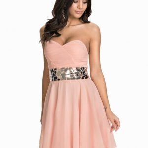 Te Amo Mirror Embellished Prom Dress Pink