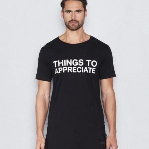 Things To Appreciate Distressed Tee Black