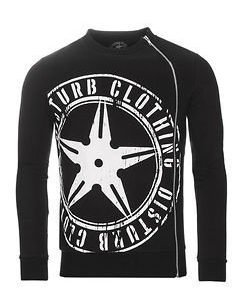 Throwing Star Zip Sweater Black