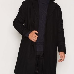 Tiger Of Sweden Jeans Mist Wool Coat Takki Musta