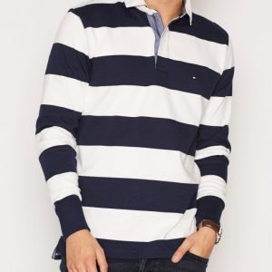 Tommy Hilfiger Basic Block STP Rugby L/S VF Pikeepaita White