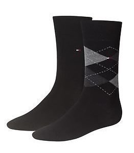 Tommy Hilfiger Check Sock 2-pack Black/Grey