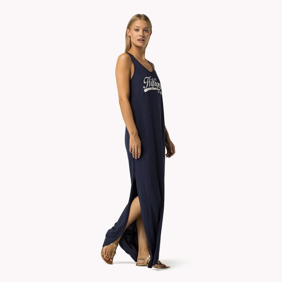 Tommy Hilfiger Kiara Logo Maxi Dress Pitkä Trikoomekko