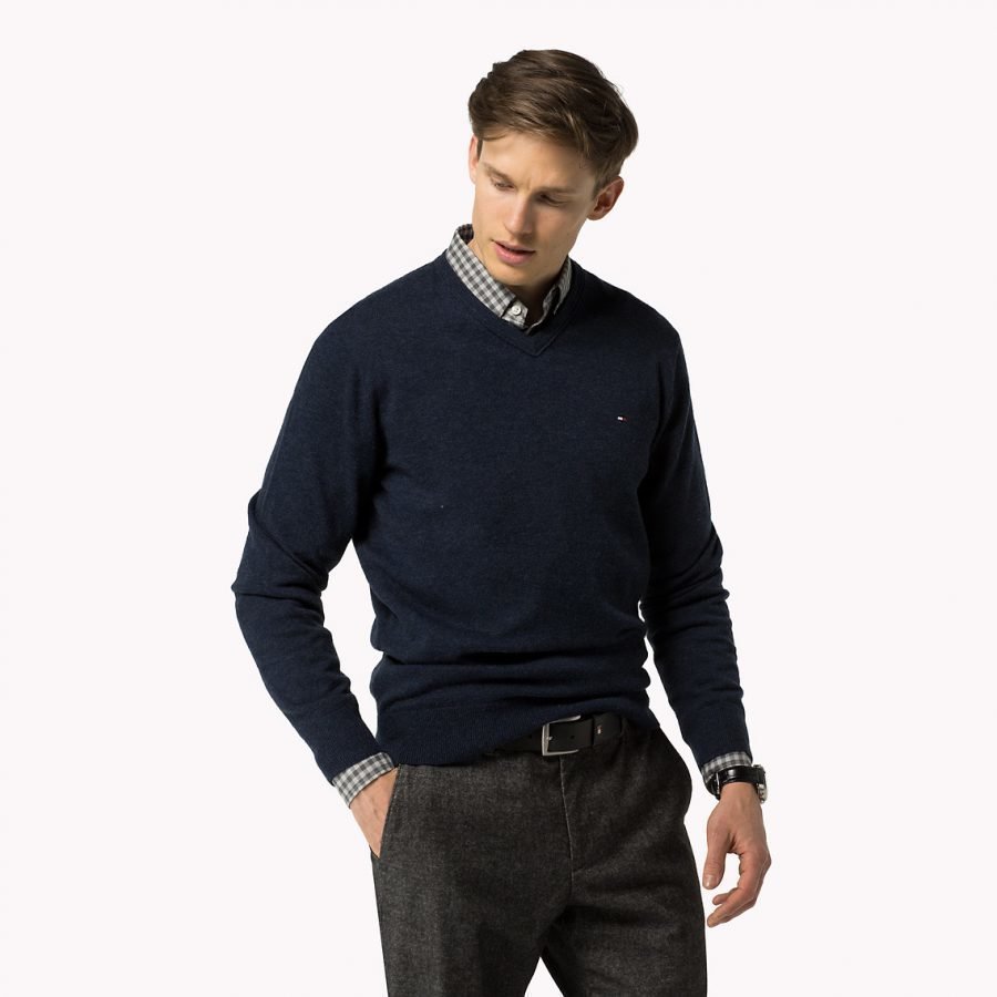 Tommy Hilfiger Lambswool V-Neck Miesten Villaneule