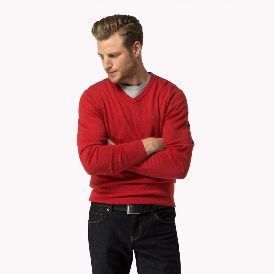 Tommy Hilfiger Lambswool V-Neck Miesten Villaneule