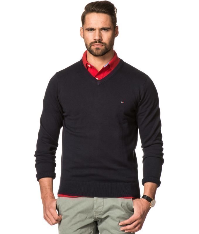 Tommy Hilfiger Pacific V-neck Navy - Vaatekauppa24.fi