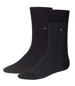 Tommy Hilfiger Stripe Sock 2-pack Black