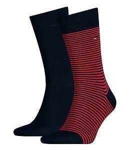 Tommy Hilfiger Stripe Sock 2-pack Red/Navy