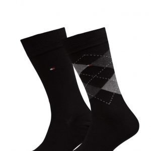 Tommy Hilfiger Th Men Sock Check 2-Pack nilkkasukat