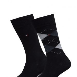 Tommy Hilfiger Th Men Sock Check 2-Pack nilkkasukat