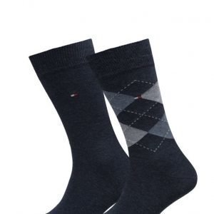 Tommy Hilfiger Th Men Sock Check 2-Pack nilkkasukat