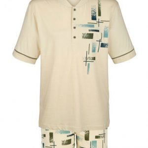 Top Ten Shortsipyjama Beige / Sininen / Antrasiitti