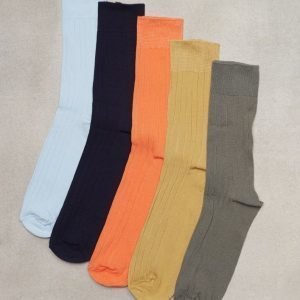 Topman Assorted Colour Ribbed Textured Socks 5 Pack Sukat Multicolor