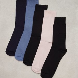 Topman Assorted Colour Textured Socks 5 Pack Sukat Multicolor