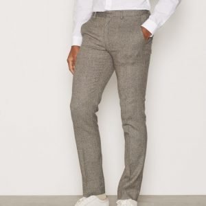 Topman Birdseye Suit Trousers Pukuhousut Stone