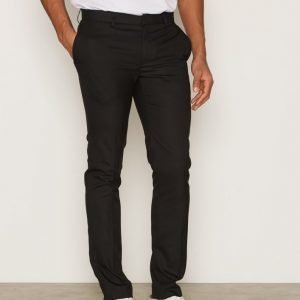 Topman Black Ultra Skinny Fit Smart Trousers Pukuhousut Black