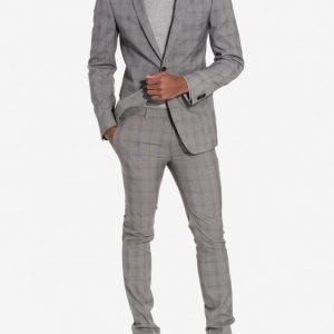 Topman Check Ultra Skinny Fit Suit Puku