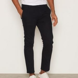 Topman Cropped Stretch Slim Chinos Farkut Navy