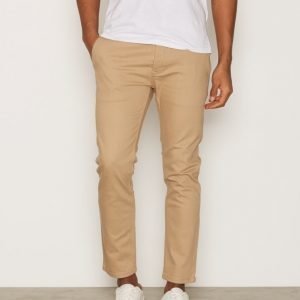 Topman Cropped Stretch Slim Chinos Farkut Stone