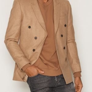 Topman Double Breasted Skinny Fit Suit Jacket Bleiseri Light Brown