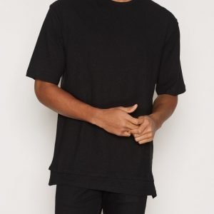 Topman Double Hem Boxy Fit T-Shirt T-paita Black