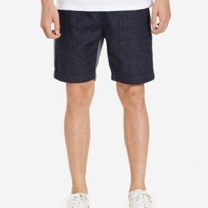 Topman Grey Two Tone Elasticated Waist Denim Shorts Shortsit Mid Blue