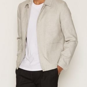 Topman Grey Wool Blend Smart Coach Jacket Takki Light Grey