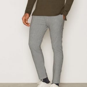 Topman Houndstooth Skinny Chinos Housut Black