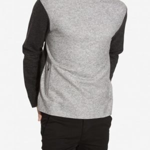 Topman LUX Panelled Melton Sweatshirt Pusero Grey