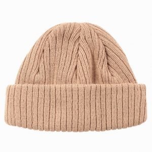 Topman Light Camel Mini Fit Beanie Hat Pipo Stone