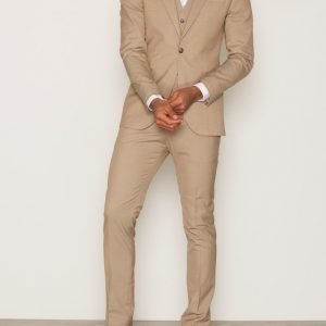 Topman Light Taupe Twill Suit Puku