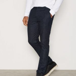 Topman Navy Wool Blend Skinny Chinos Housut Navy Blue