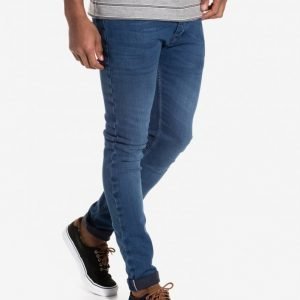 Topman Premium Stretch Skinny Selvedge Jeans Farkut Mid Blue