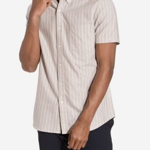 Topman Stone and White Stripe Casual Shirt Kauluspaita Stone