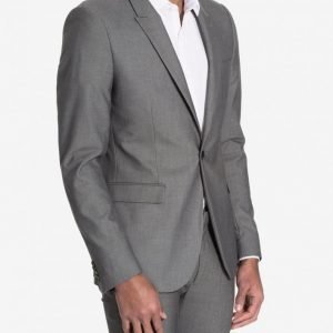 Topman Textured Ultra Skinny Fit Suit Jacket Bleiseri Light Grey